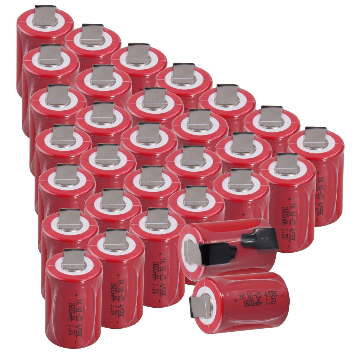 30 шт 4/5SC батареи 1,2 V батареи для электроинструментов 1600mah nicd 3,3 cm* 2,2 cm цвет случайный
