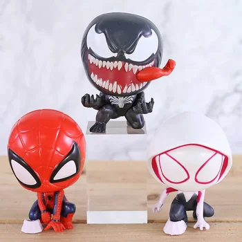 

Spiderman Spider Gwen Stacy Venom PVC Action figure toy For Children Gifts 3pcs/set