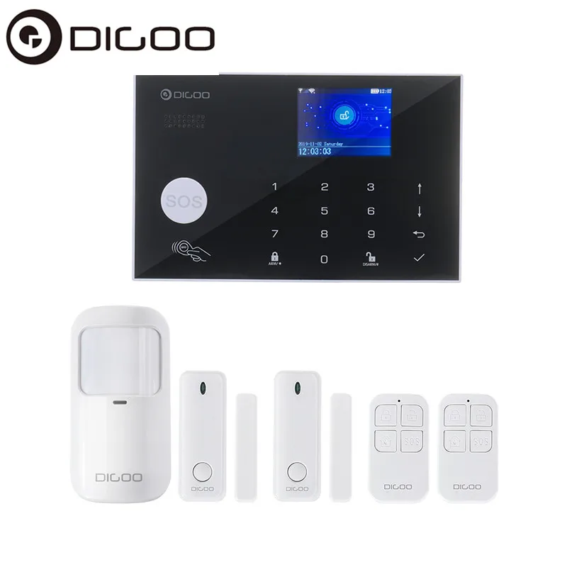 DIGOO DG-ZXG30 433 МГц 2G& GSM& wifi умная домашняя система охранной сигнализации защитная оболочка оповещения с приложением охранная сигнализация комплект