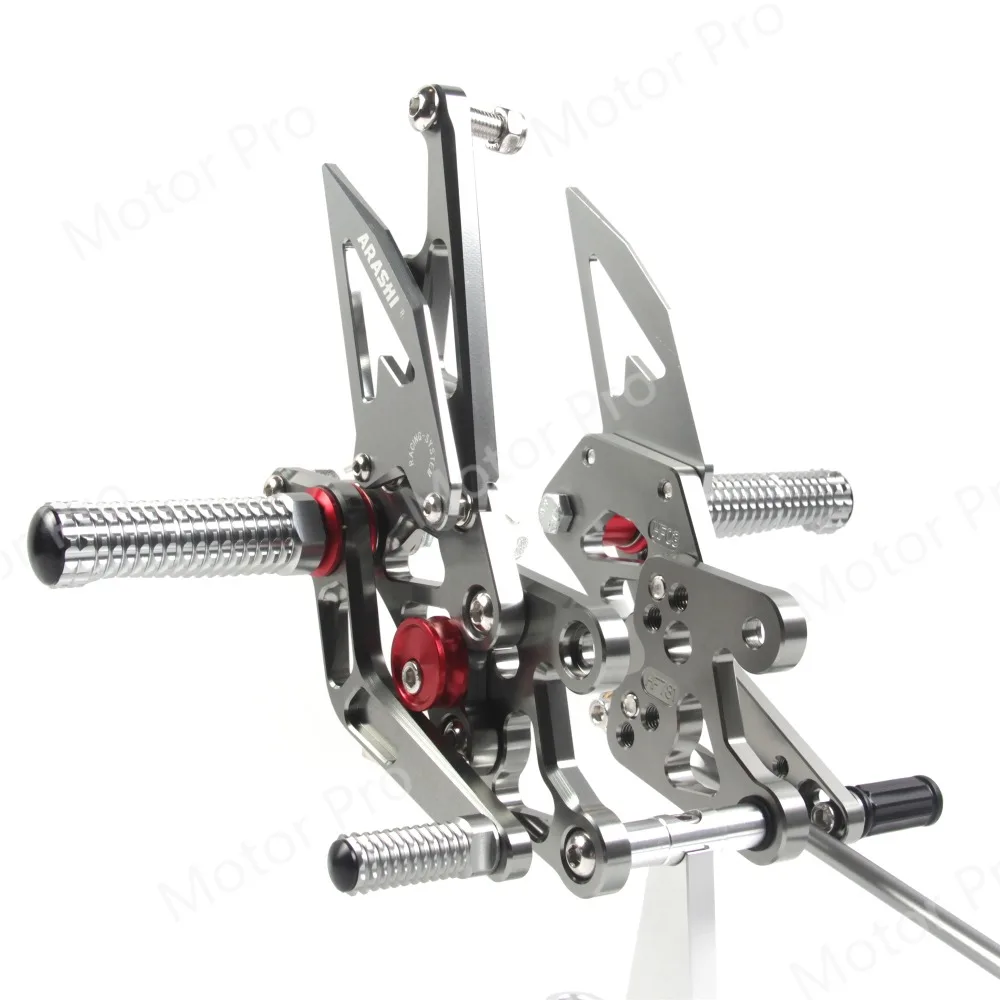 Регулируемые подножки для Yamaha FZ1 2006- Аксессуары для мотоциклов подножка Rearset педаль 2007 2008 2009 2010 2011 FZ8 серого цвета