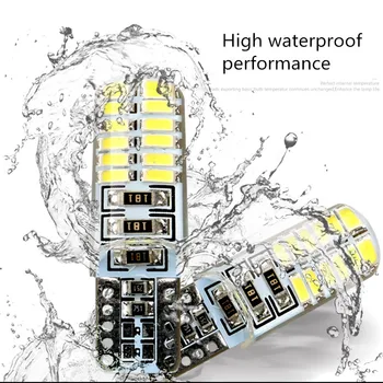 

10Pcs White 2835 LED Canbus Super Bright Car Width Lights Lamps Bulbs Car Headlight Car Lamp White Fog Lights 12V