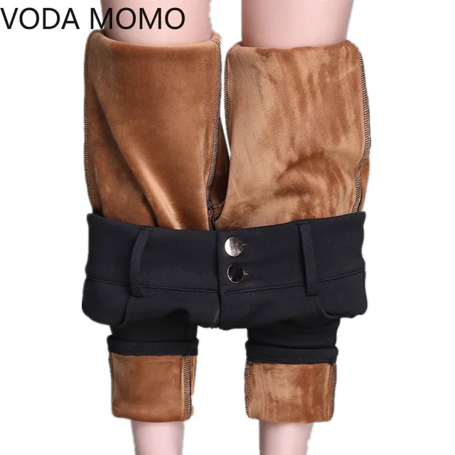 2020 New Fashion High Waist Autumn Winter Women Thick Warm Elastic Pants Quality S-5XL Trousers Tight Type Pencil Pants 6