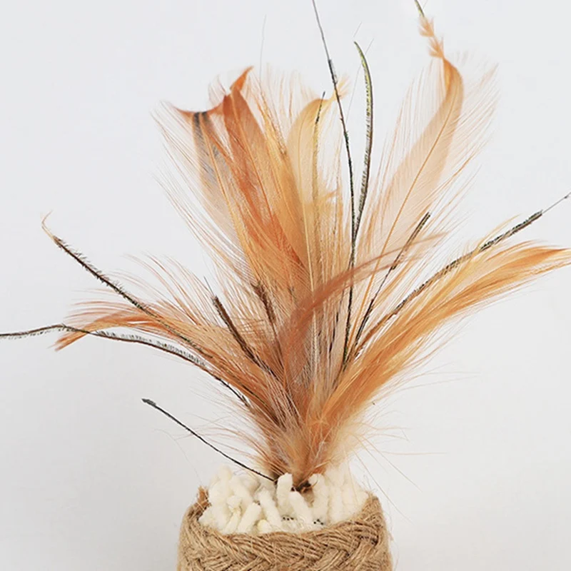 1PC Cat Toy Fish Feather Toy Cat Teaser Toys Cat Interactive Scratch Post Toy Linen Cord Velour Teaser