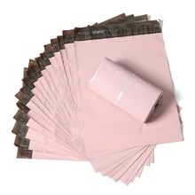 Bolsa de mensajería para embalaje, paquete de sobre impermeable con sello autoadhesivo, bolsas de transporte de plástico, 50 unids/lote
