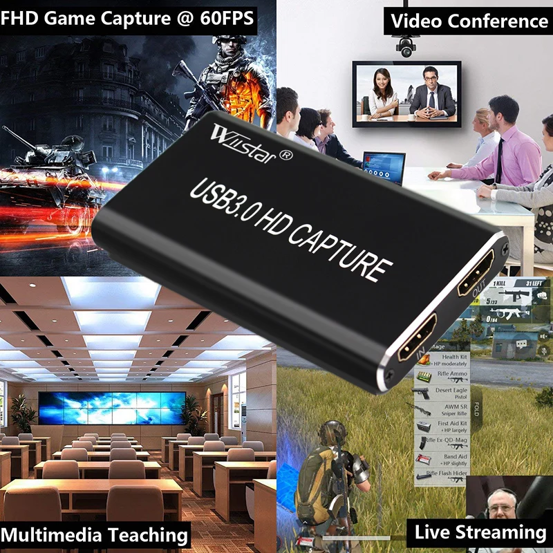Hdmi к TYPE C USB 3 0 wiistar захват видео захвата ключа сигнал совместим с Windows Linux Mac OSX HD 1080P