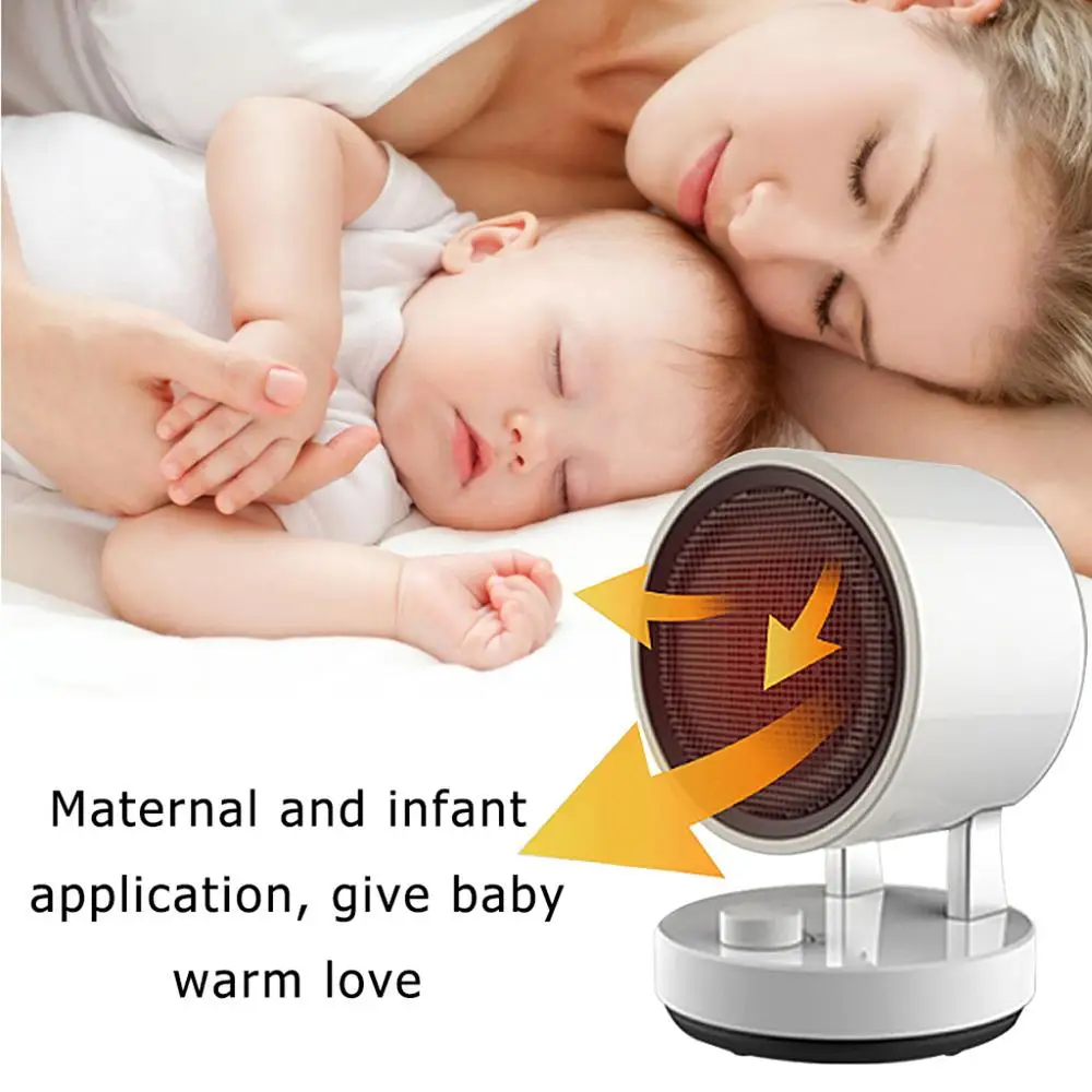 Mini Electric Heater Space Home Office Winter Warmer Fan Air Heating