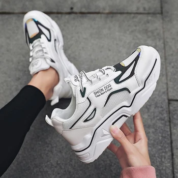 

Height Increasing Colorful Running Shoes for Woman Sneakers Female Outdoor Sport Shoes Athletic 4CM PLatform Cushioning Footwear