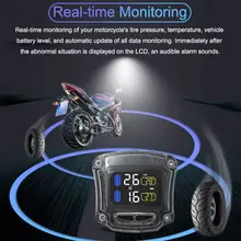 Водонепроницаемый Мотоцикл TPMS датчик давления в шинах в реальном времени беспроводной мини внешний/внутренний датчик ЖК-дисплей