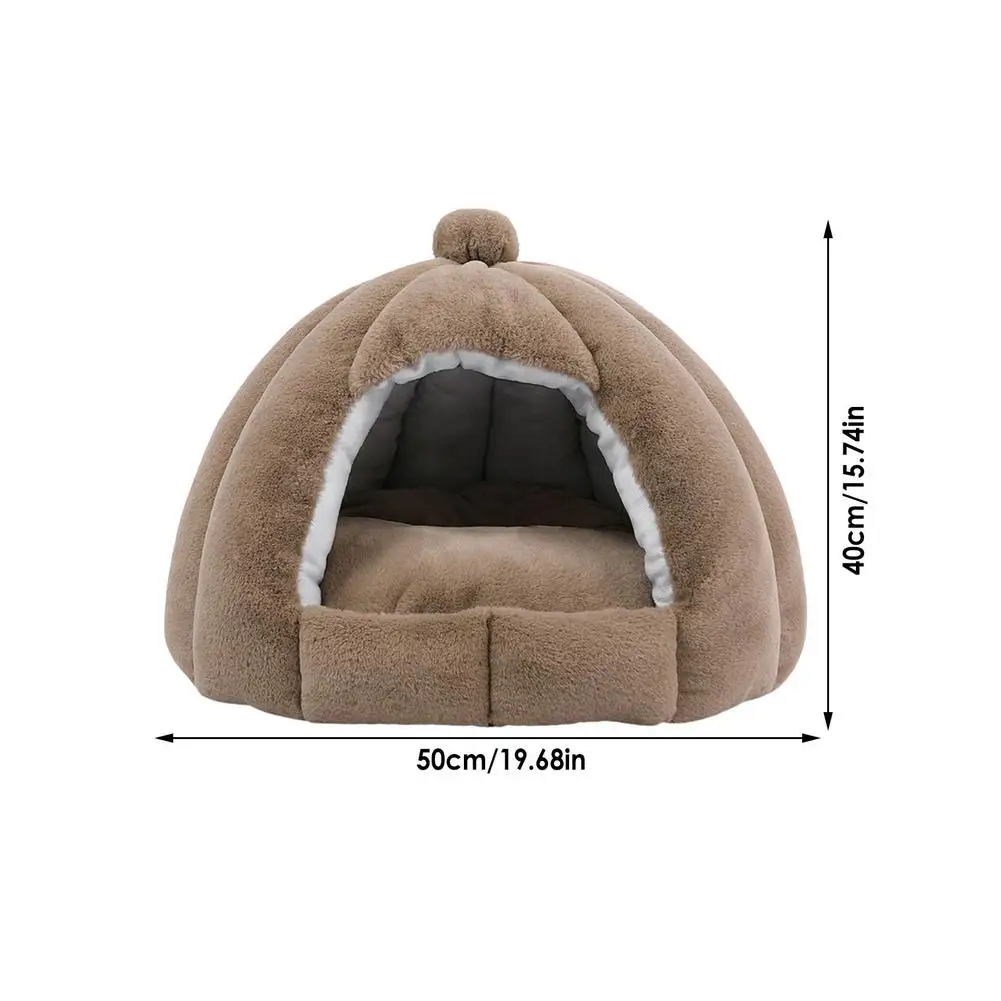 Cat-Cave-Igloo-Pet-Tent-Nest-House-Cute-Indoor-Pet-Cave-Bed-With-Removable-Washable-Inner.jpg Macska Barlang Igloo Pet Sátor Fészek Ház Aranyos Beltéri Kisállat-Barlang Ágy Eltávolítható És Mosható Belső Párna Nem Csúszás Vízálló Fenekével - Image 6