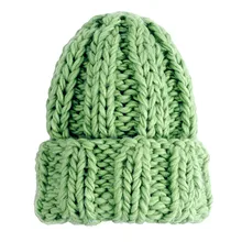 Забавная вязаная зеленая шапка Skully, модная женская шапка, теплая зимняя Шерстяная Лыжная Шапка gorros mujer invierno