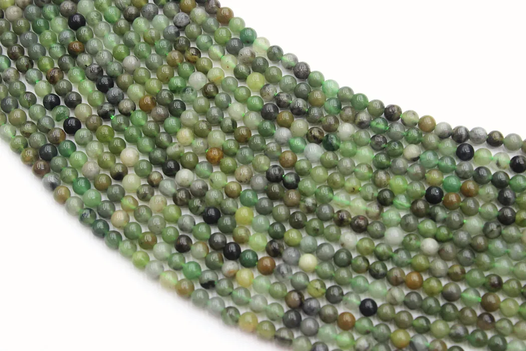 

Natural Xinjiang Jade Round Loose Beads Strand 4/6/8/10/12MM For Jewelry DIY Making Necklace Bracelet