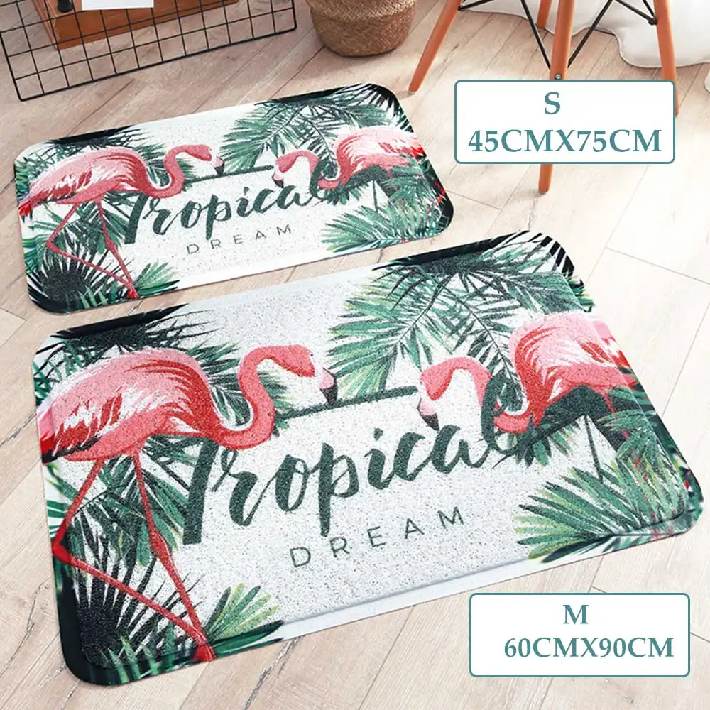 Напольный коврик фламинго, диван, коврик для ванной комнаты, ПВХ, скандинавский стиль, украшение для кухни, для дома, спальни, столовой