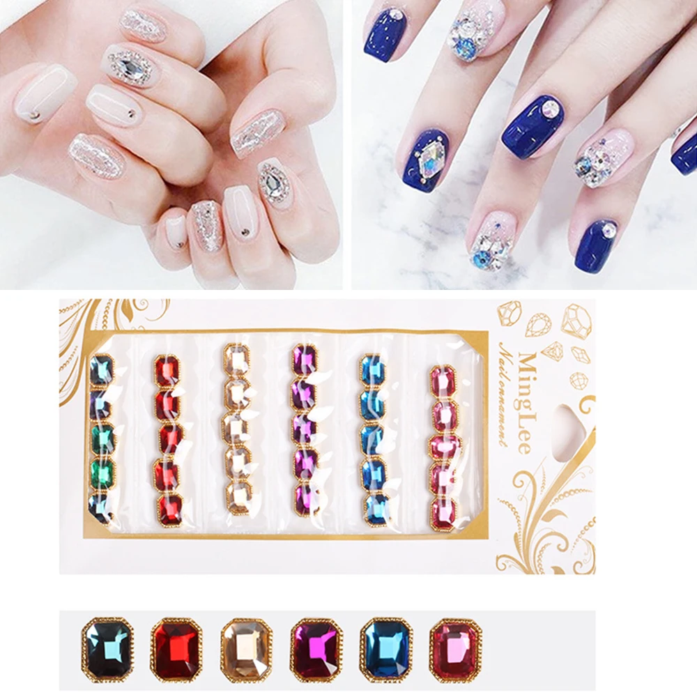 

Acrylic Rhinestones DIY Nail Art Decoration Eye Shape Shiny Crystal AB Flat Back 3D Non HotFix Nail Art Decoration Tools