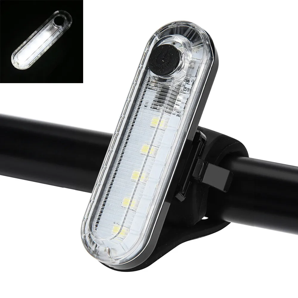 4 режима USB Перезаряжаемый велосипедный светильник 5 светодиодный головной передний задний фонарь с клипсой Аксессуары для велосипеда 30