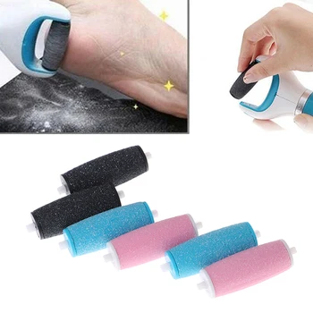 

10pcs xtra Coarse Replacement Refill Roller Head Dark Gray For Electric Pedicure Foot File Tools