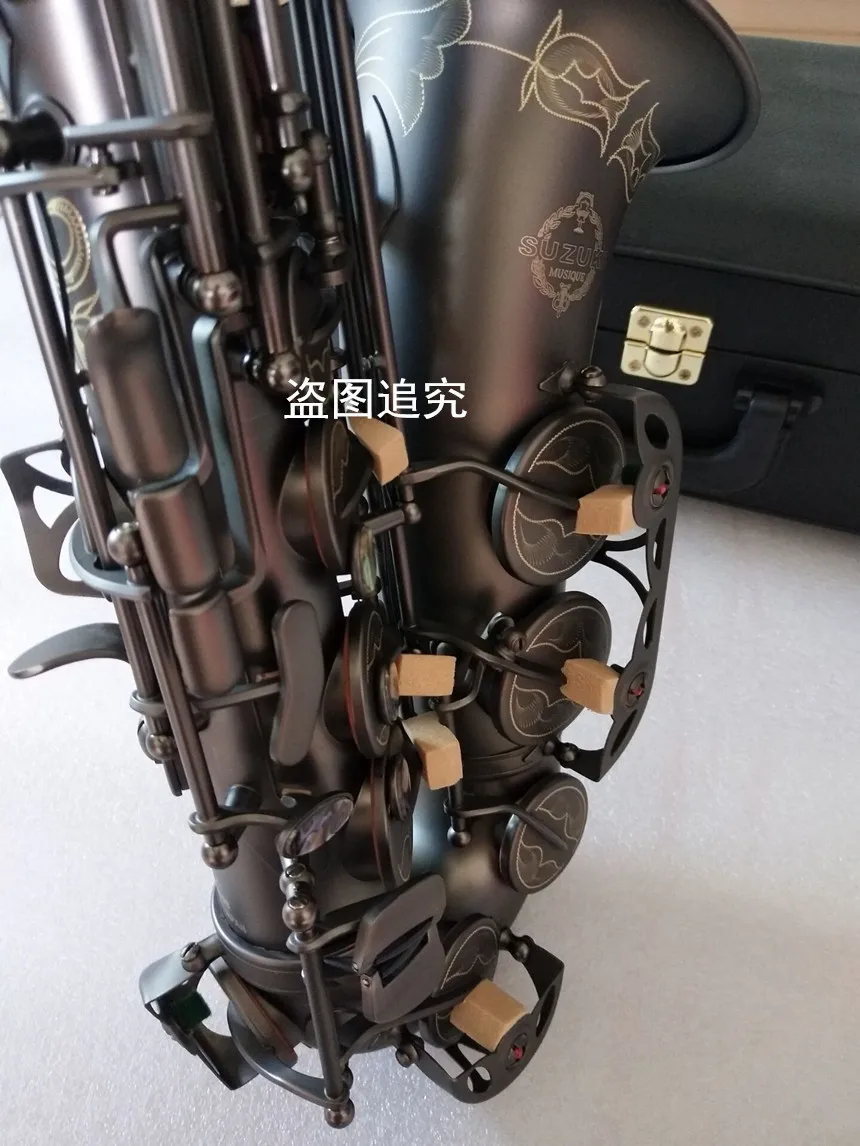 SUZUKI Alto Saxophone E flat Matte Black Nickel Plated Professional Musical Instruments Saxophone Students
