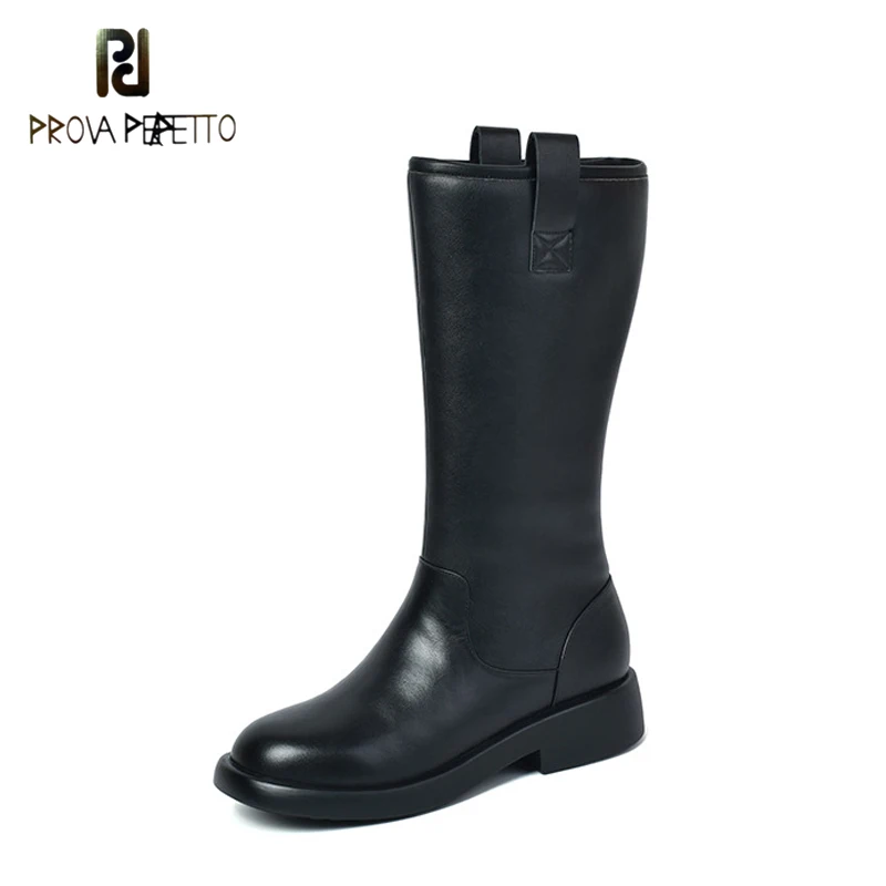 

Winter Fashion Two-wear Flanging Warm Plush Flat Boots 2021 New Round Head Cowhide Sleeve Low Heel Thick Bottom Snow Boots
