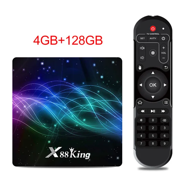 X88 King 4 ГБ 128G Amlogic S922X ТВ приставка Android 9,0 двойной Wifi BT5.0 1000M 4K Google Play Store Netflix Youtube 4K медиаплеер - Цвет: Синий