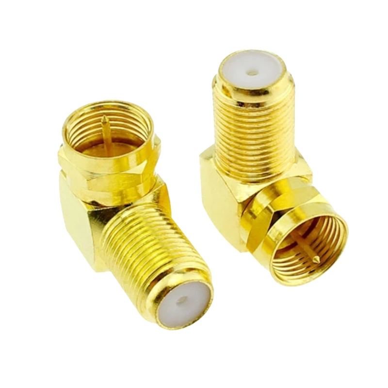 A9LC 90 Degree Coaxial Connector 2-Pack - F Type Right Angle Male to Female RF Coax Adapter for Satellite Receiver Description Image.This Product Can Be Found With The Tag Names Coaxial connector, Computer Cables Connecting, Computer Peripherals, PC Hardware Cables Adapters