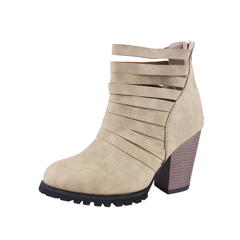 

Mu zi yi New Style Versatile Suede Boots High Heel Women's WOMEN'S Shoes Fashion Single Shoes Shoes