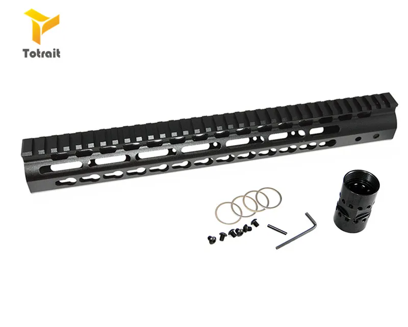 Ferroviário para Caça Totrait 13.5 15 Ar15 Livre Float Keymod Handguard Picatinny Rifle Tático Escopo Montar 7 9 10 12 21 Totrait 7