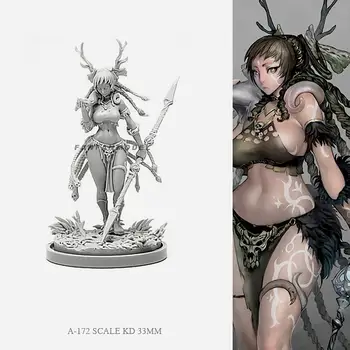 

7 Styles 33mm Resin Figure Kits Kd Beauty Soldier Model Self-assembled A-154-A-172 N4H3