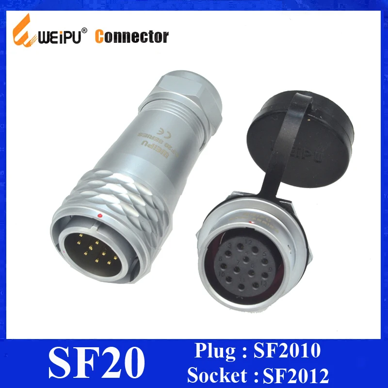 Оригинальные Weipu SF20 разъем 2 3 4 5 6 7 9 12 Pin IP67 Водонепроницаемый SF2010/P штекер кабеля