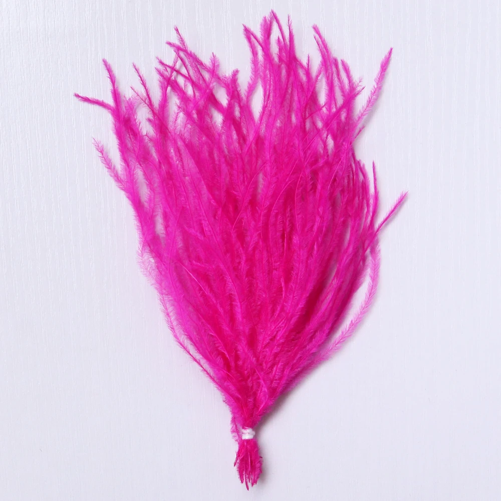 Craft Feathers Natural Feathers Ostrich Feathers 100Pcs/lot 10-18Cm Natural Ostrich Feathers Clip In Hair Extensions Plumas Silk Earring Making Accessories Decorative Feathers