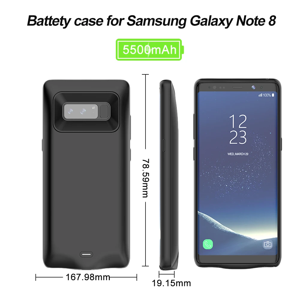 Чехол для зарядного устройства для samsung Galaxy S9 S8 Plus, силиконовый внешний зарядный чехол для samsung Note 8, 9, Note 10 Plus