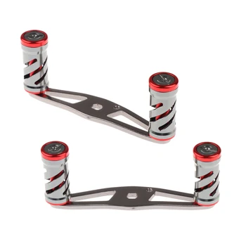 

2 Pieces 10cm Red Fishing Reel Handle Fishing Reel Rocker Baitcasting Reel Handle