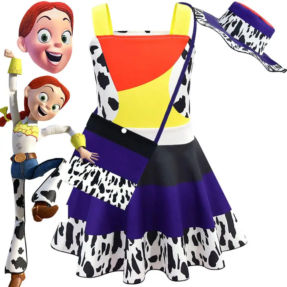 Горячая История игрушек 4 Yodeling Cowgirl костюм Джесси Косплей Карнавальный костюм на Хэллоуин костюмы комбинезоны для девочек полный комплект