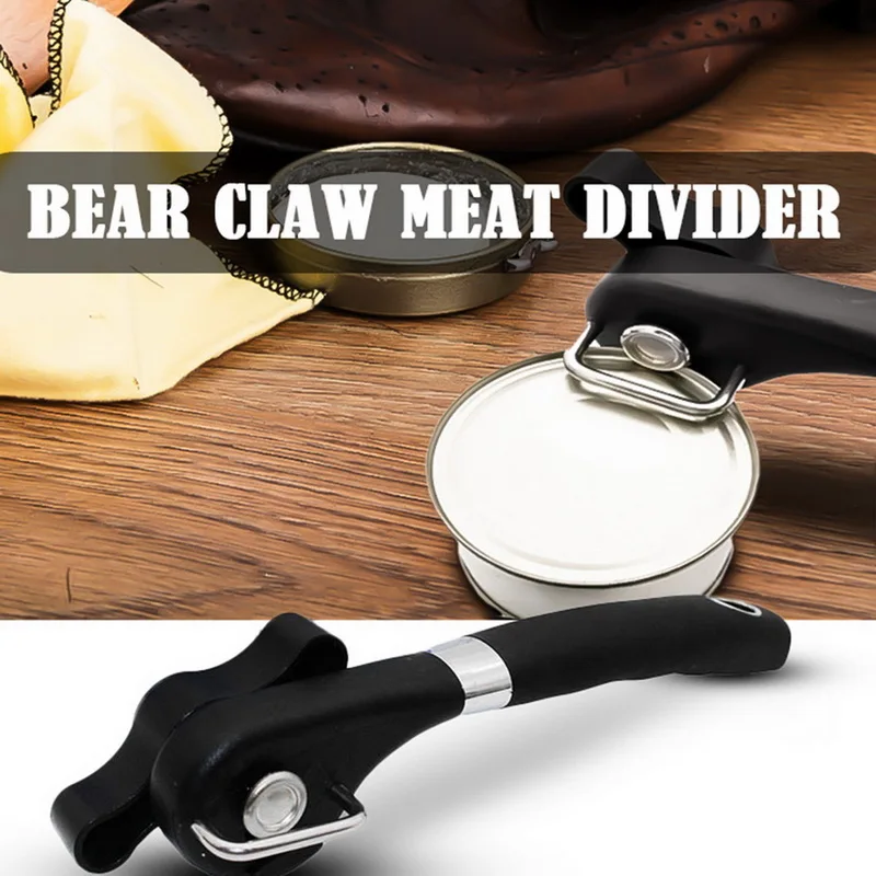 

1pc Plastic Professional Kitchen Tool Safety Hand-actuated Can Opener Side Cut Manual Opener Knife for Cans Lid