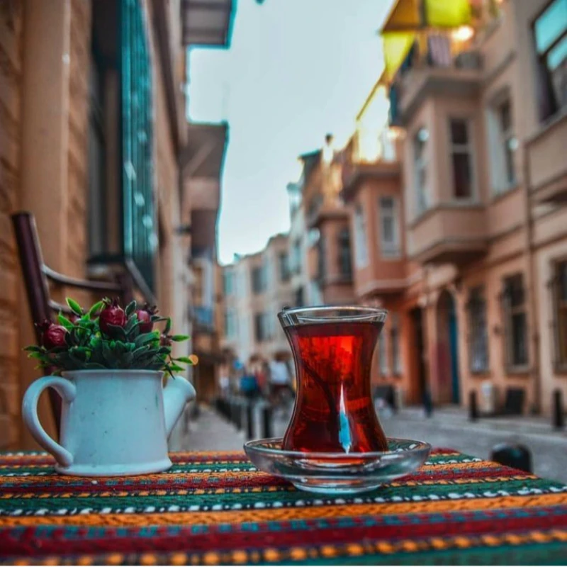 Элегантная чашка PASABAHCE в форме тюльпана для турецкого черного чая с блюдцем