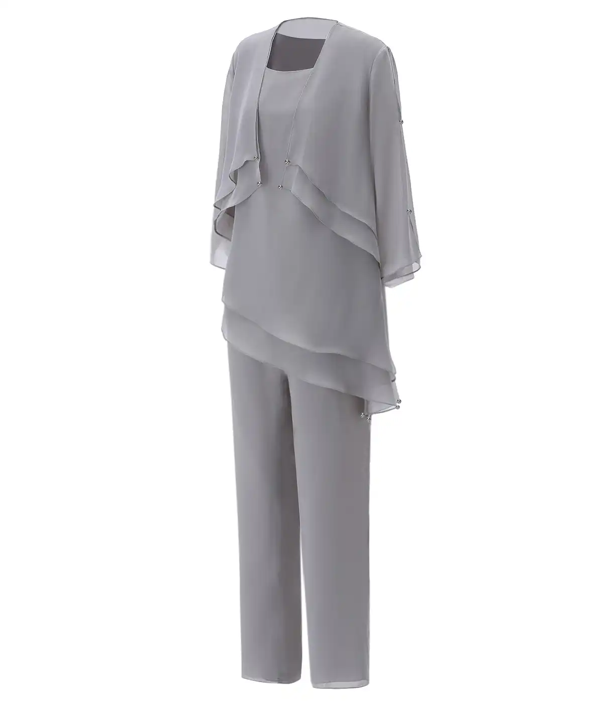 grey mother of the bride pant suits