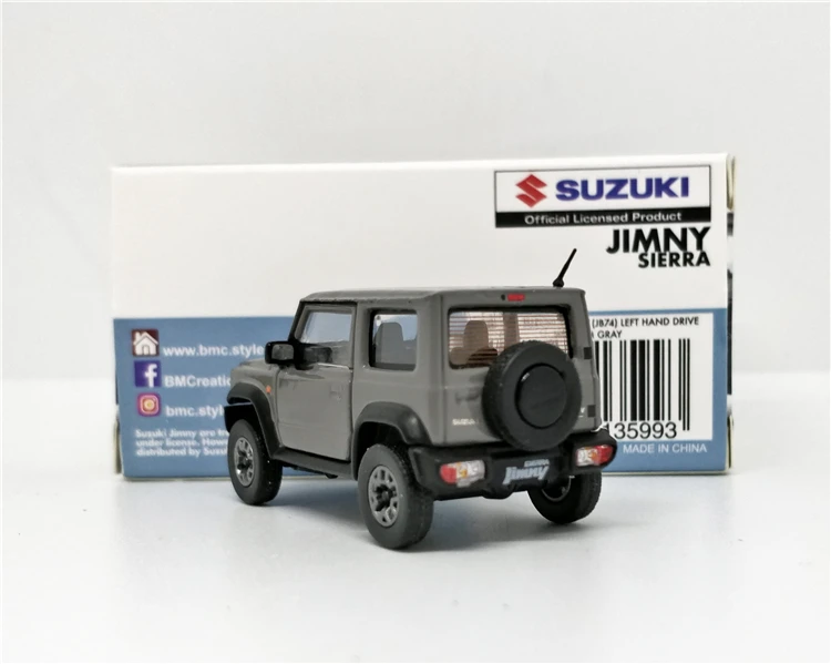 1: 64 BM Creations Suzuki Jimny(JB74) средний серый LHD белый RHD литье под давлением модель автомобиля