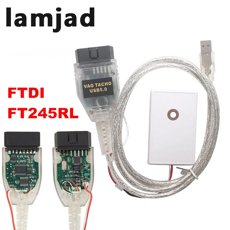 Новейший VAG Тахо USB 5,0 USB Версия OBD2 автомобильный диагностический инструмент FTDI FT245RL Vag TACHO 5,0 последняя версия MCU 24C32 24C64 DFDF