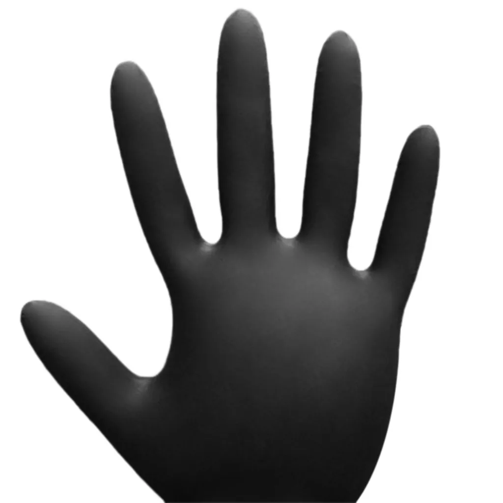 Осень зима новые промышленные одноразовые перчатки текстурированные безпорошковые нестерильные большие 100 ручные черные перчатки# O11
