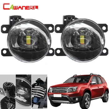 

Cawanerl Car 4000LM LED Fog Light Devil Eye Projector Daytime Running Light DRL 90mm 12V For Renault Duster 2012 2013 2014 2015