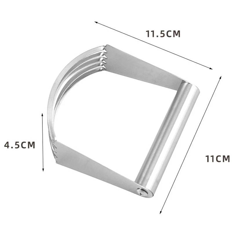 Manueller Edelstahl-Teig mixer, Gebäck schneider, ergonomischer Griff, 5-Blatt-Backwerkzeug, Küchen gerät, heißer Verkauf – Detail 5
