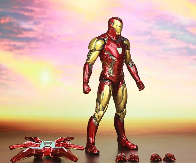 Мстители 4 завершающей Железный человек MK85 " фигурку со знаком Железного человека 85 Nano Книги об оружии Тони Старк легенды ZD игрушки