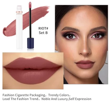 

New 4 Colors Matte Cigarette Lipstick Lip Gloss Set Long Lasting Moisturizing Liquid Lipstick Smoke Tube Lip Stick Hotsale