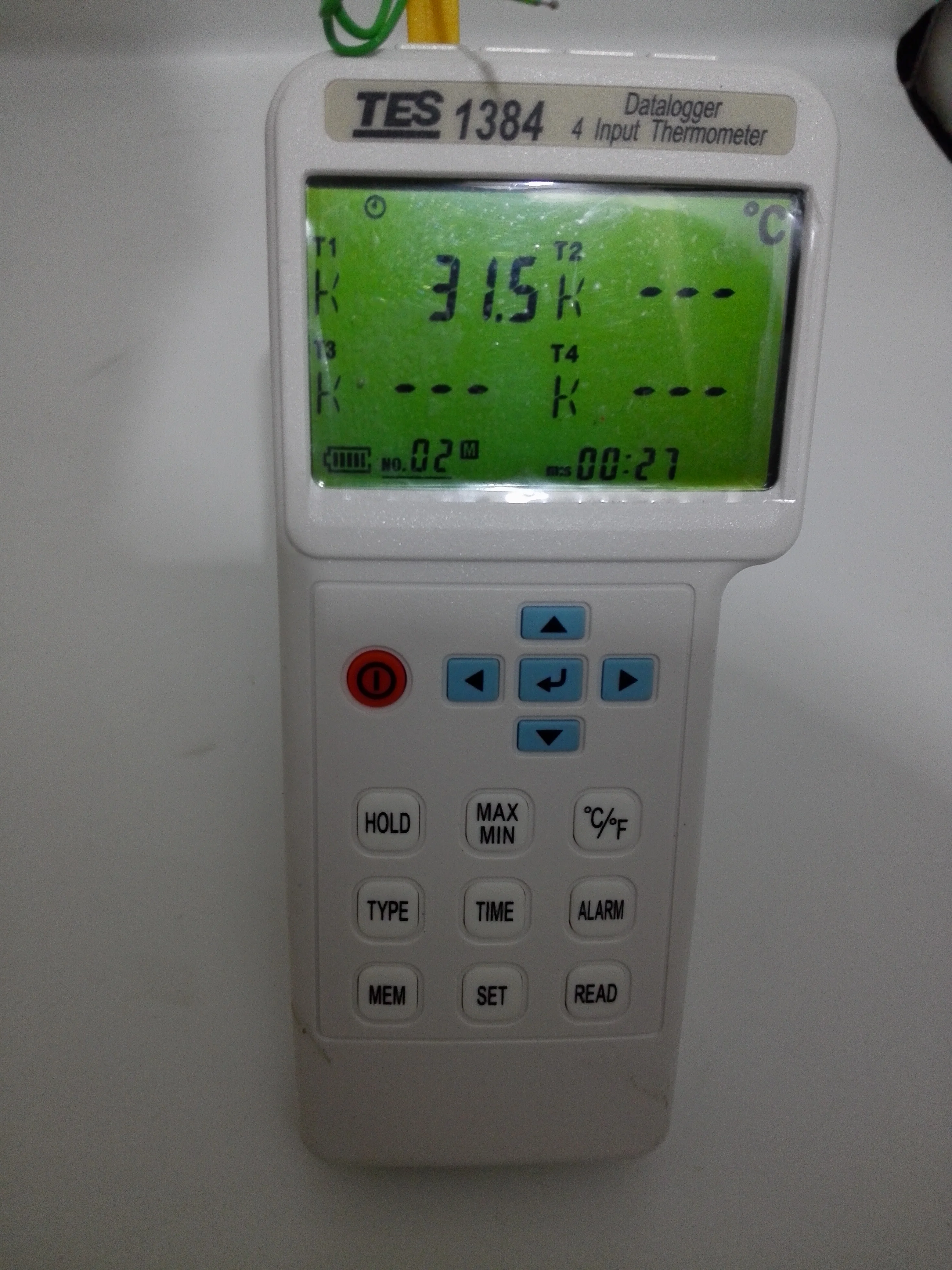 TES-1384 4 Input Thermometer Datalogger Temperature Meter Tester TES1384