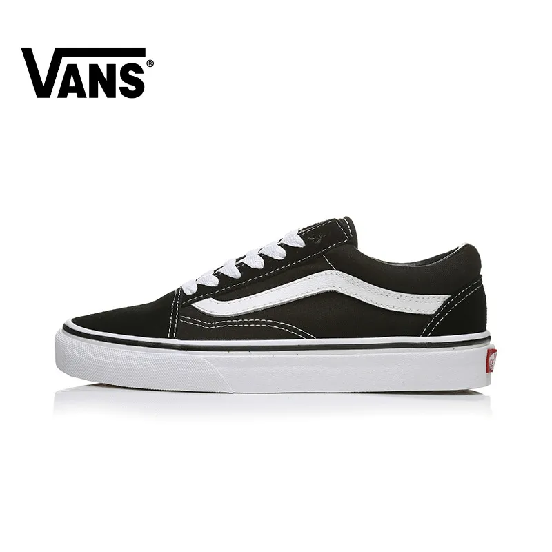 VANS viejo SKOOL zapatos originales Negros Bajos lona par zapatillas de calle VN000D3HY28| | AliExpress