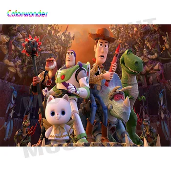 

Cartoon Toy Story Candy Customize Backdrop Birthday Banner Party Theme Baby Shower Photography Background For Photo Studio Vinyl