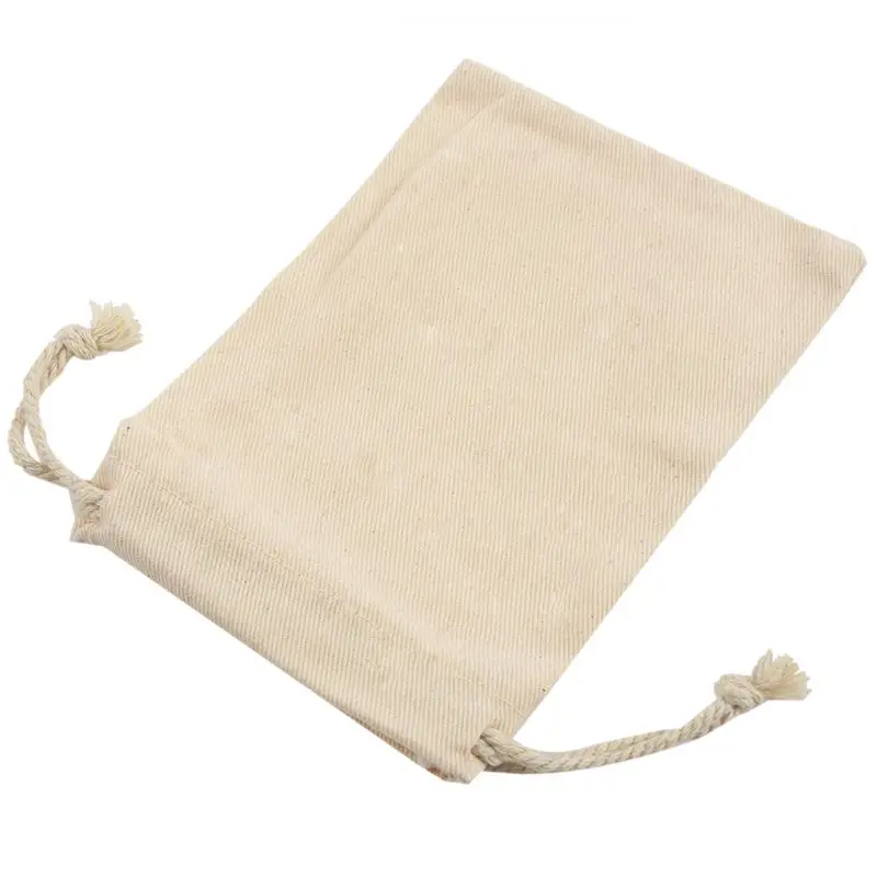 AFBC 100 pcs small cotton drawstring bags 10x15 cm