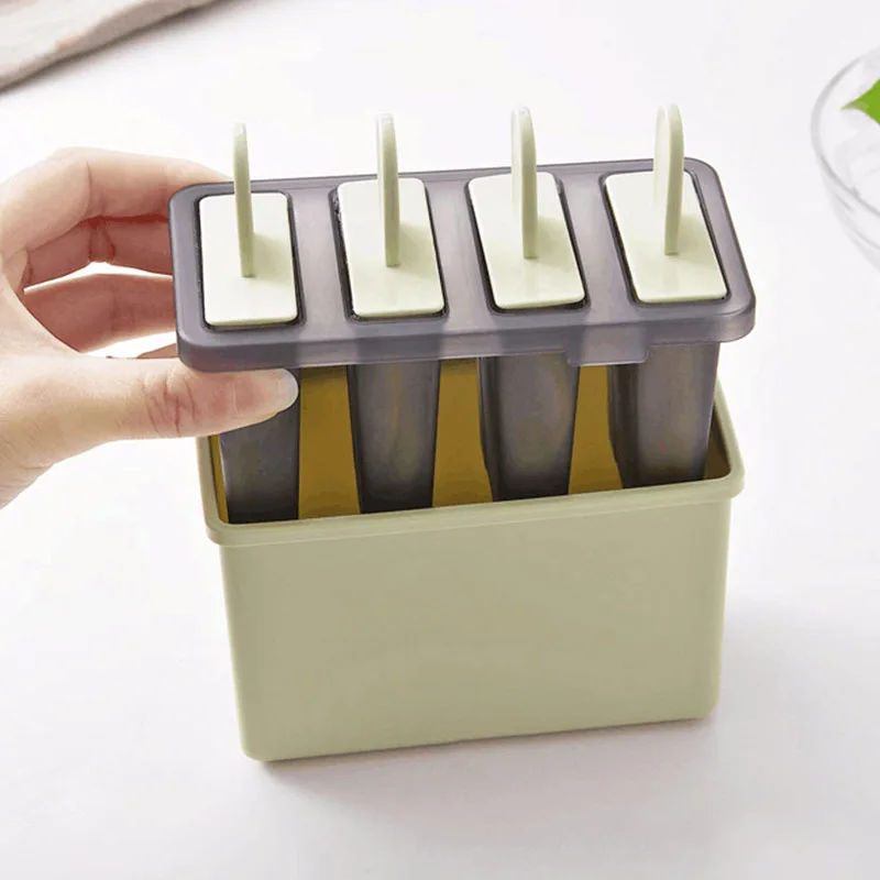 Hot Food Grade Silicone Ice Cream Mold DIY Popsicle Frozen Cube Box Sorbet Grid Homemade Kitchen Cake Tools | Дом и сад