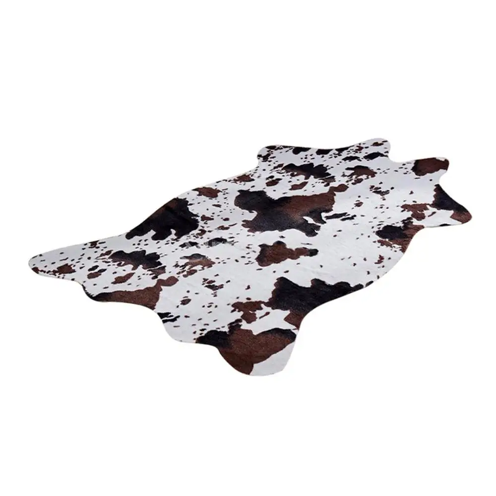 

New Creative Cheap Hot Sales Zebra/Cow Animal Printed Floor Mat Carpet Imitation Rug Anti-slip Living Room Mat Decor