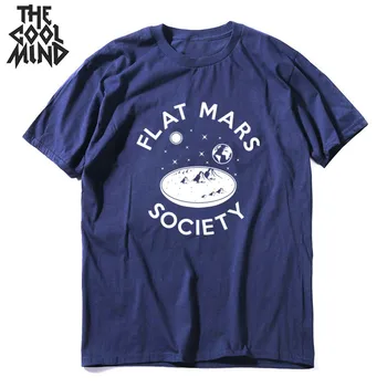 

COOLMIND 100% cotton summer loose short sleeve men T shirt casual space print men tshirt cool o-neck t-shirt men tee shirt