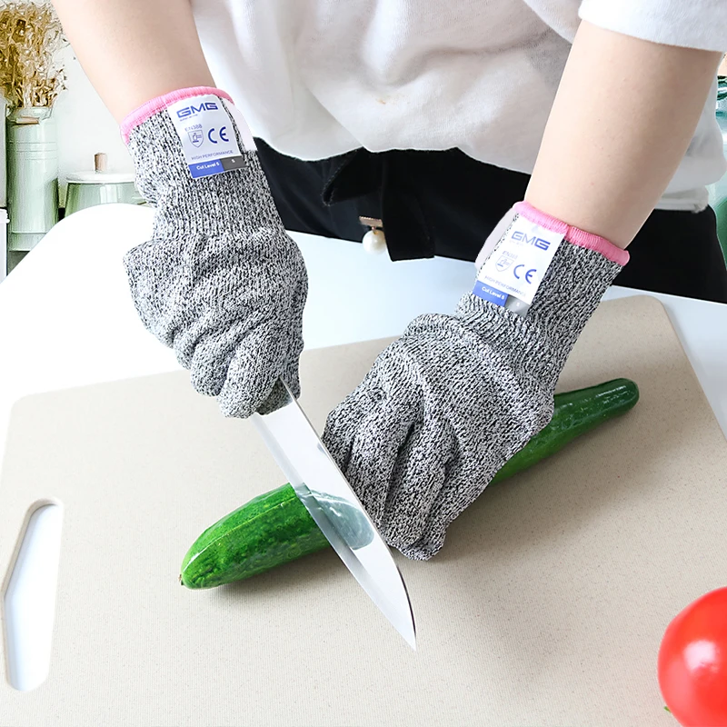 Перчатки с защитой от порезов GMG серый HPPE EN388 ANSI уровень 5 защитные рабочие перчатки устойчивые к порезу перчатки