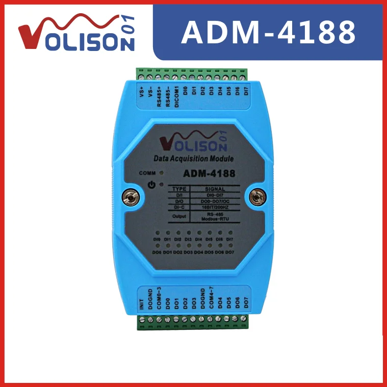 – do Módulo de Aquisição Entradas Digitais Saídas 8di Rs485 Modbus Adm-4188 8